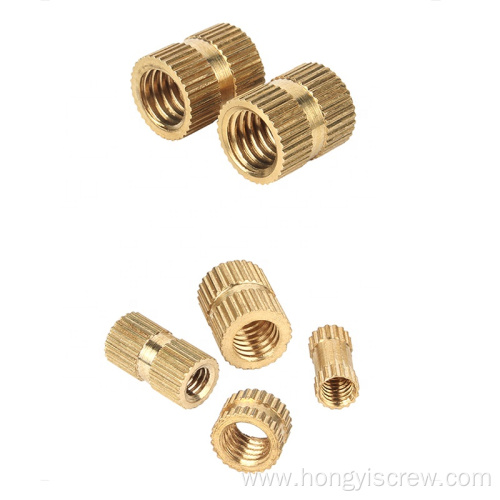 Brass Hex Knurled Threaded Insert Embedded Nuts